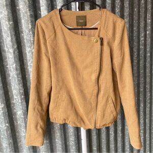 NEXT Camel Tan Faux Suede Moto Jacket Size  12